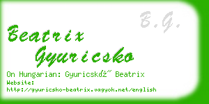 beatrix gyuricsko business card